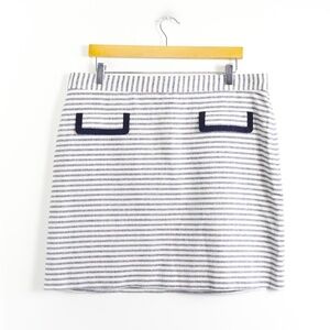 Brooks Brothers linen cotton blend striped mini skirt nautical resort vacation